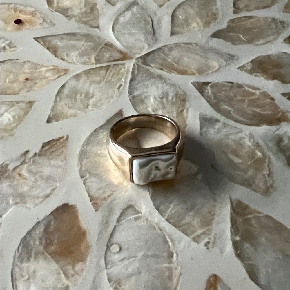 Gold Square Signet Ring